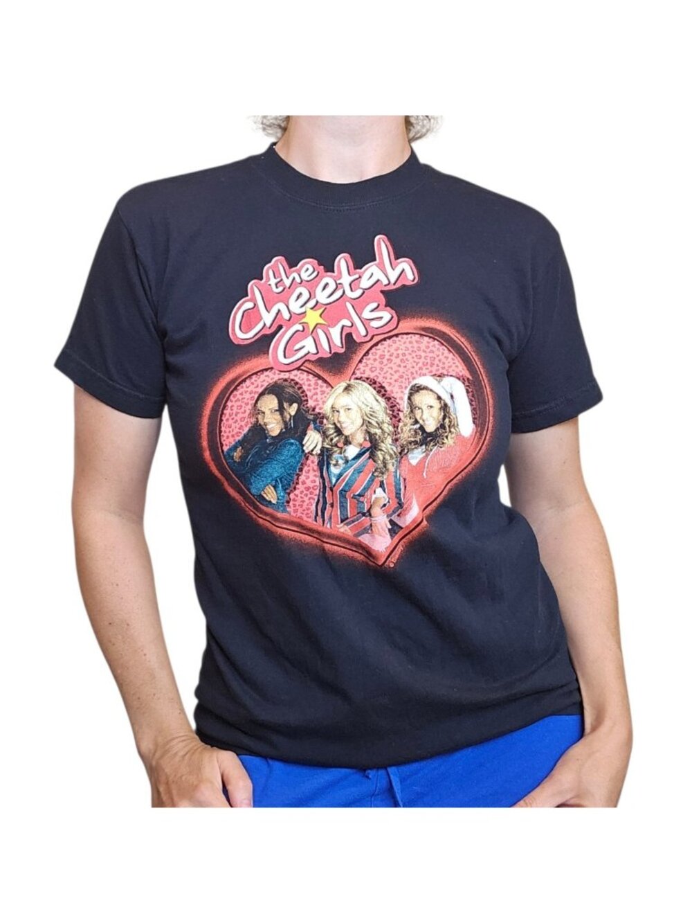 VTG The Cheetah Girls TShirt Womens Sz S | Tagged Girls Sz L Black Y2K Disney